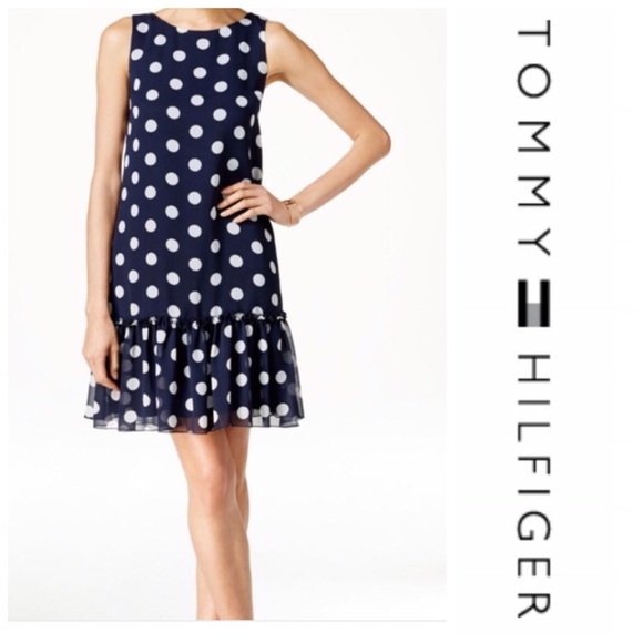 Tommy Hilfiger Dresses & Skirts - Tommy Hilfiger Sleeveless Polka Dot Dress